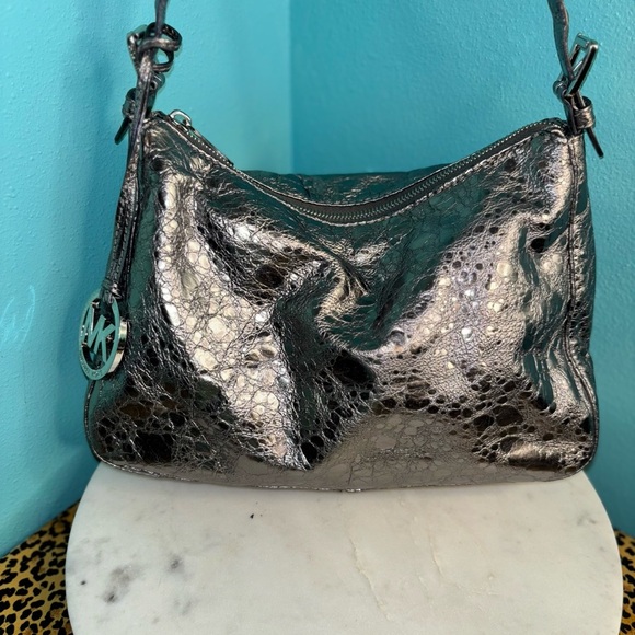 Michael Kors Metallic Silver Shoulder Bag - Picture 2 of 9